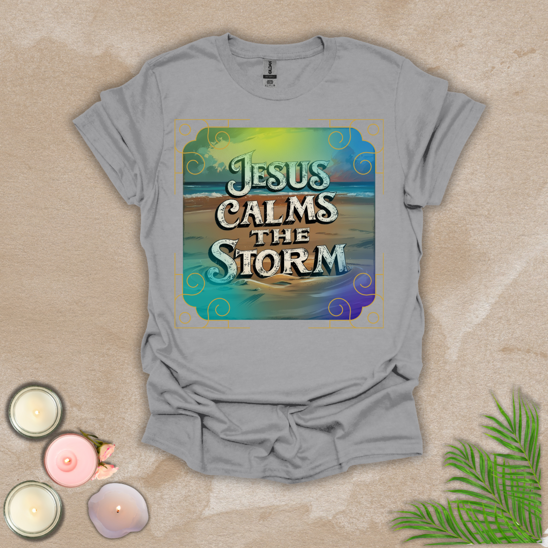 Jesus calms the storm Unisex T-shirt