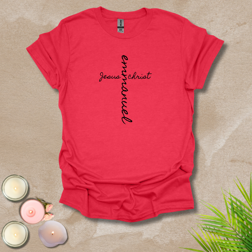 Emmanuel front & back cross T-shirt
