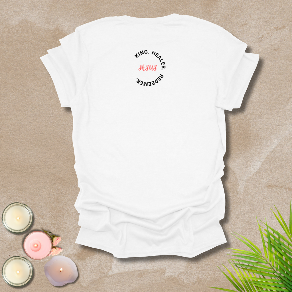 Jesus' character logo style (front & back) Unisex T-Shirt
