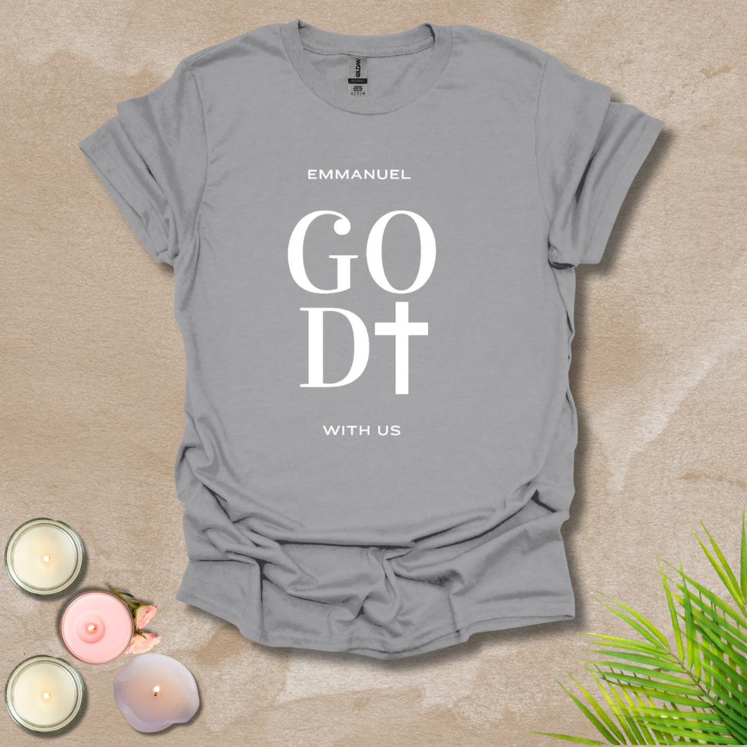 God with us - FONT AND BACK T-shirt
