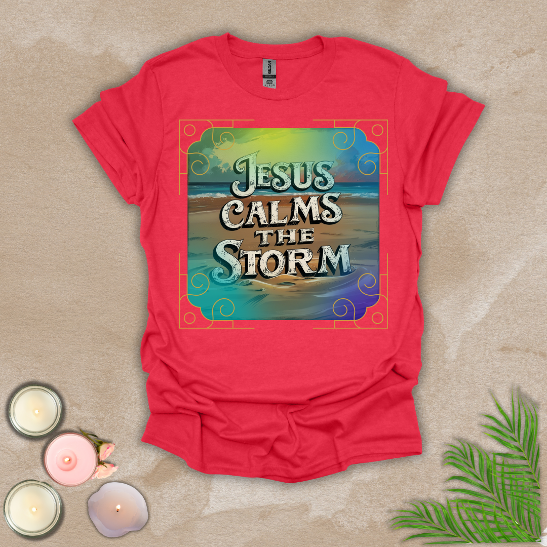 Jesus calms the storm Unisex T-shirt