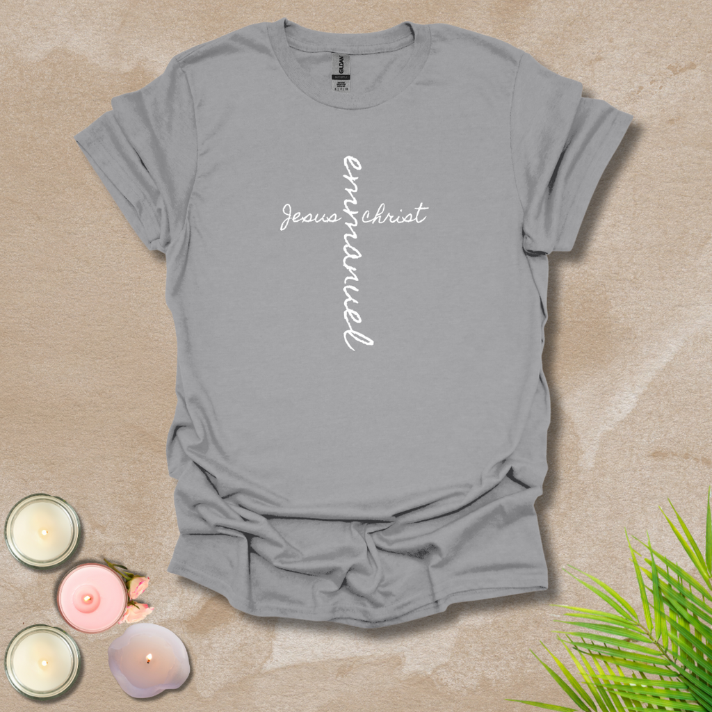 Emmanuel front & back cross T-shirt