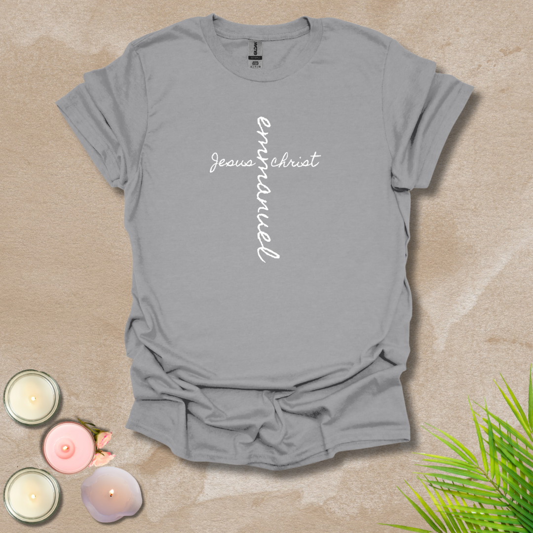 Emmanuel front & back cross T-shirt