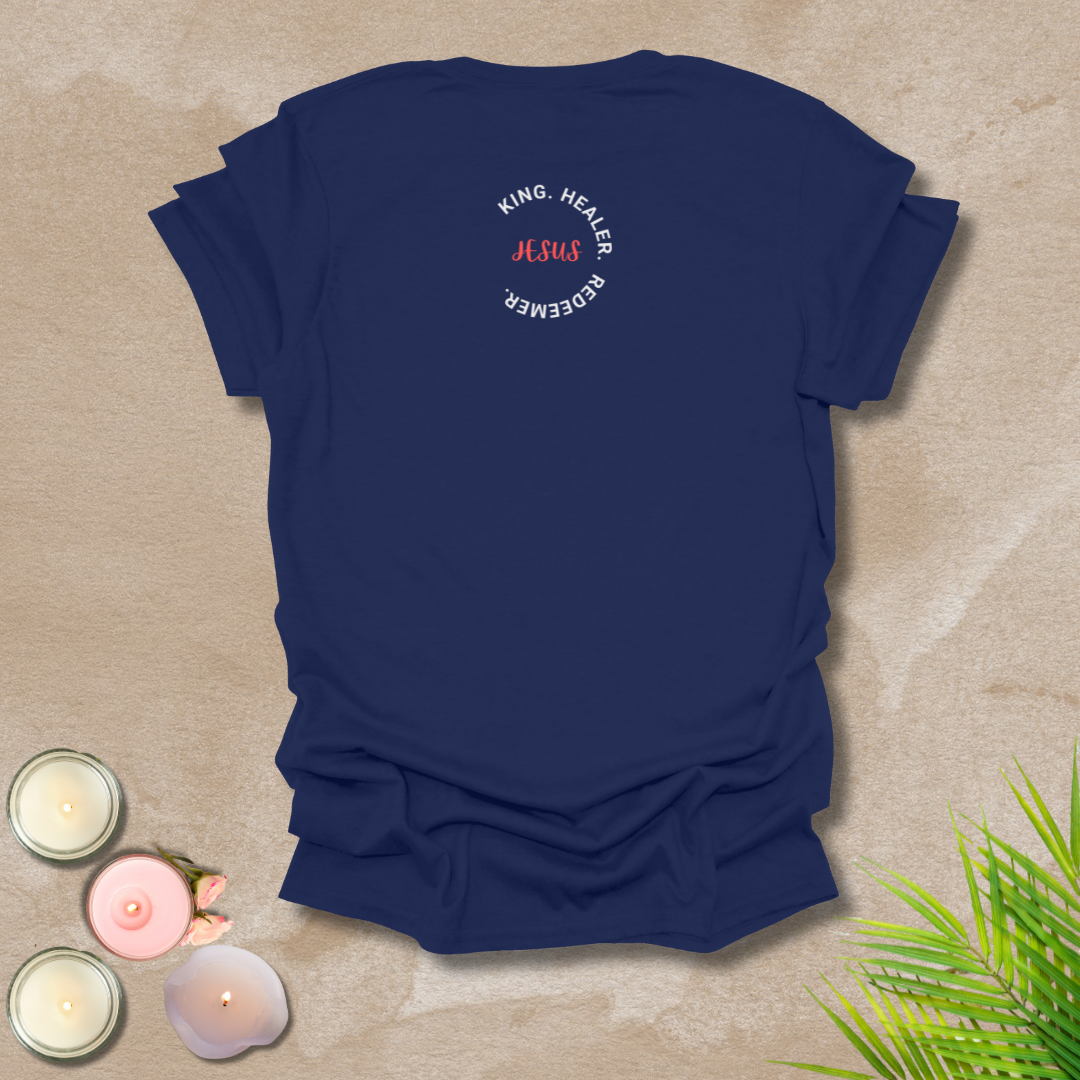 Jesus' character logo style (front & back) Unisex T-Shirt