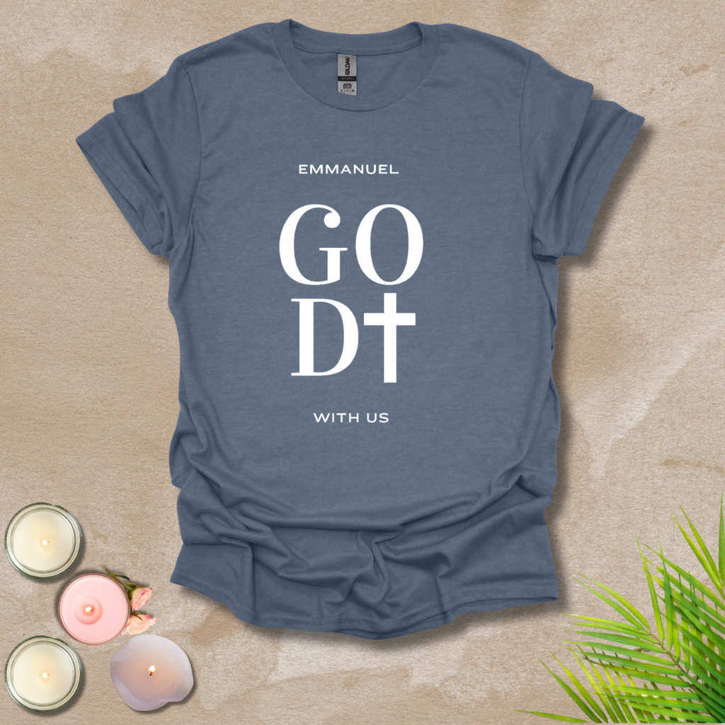 God with us - FONT AND BACK T-shirt