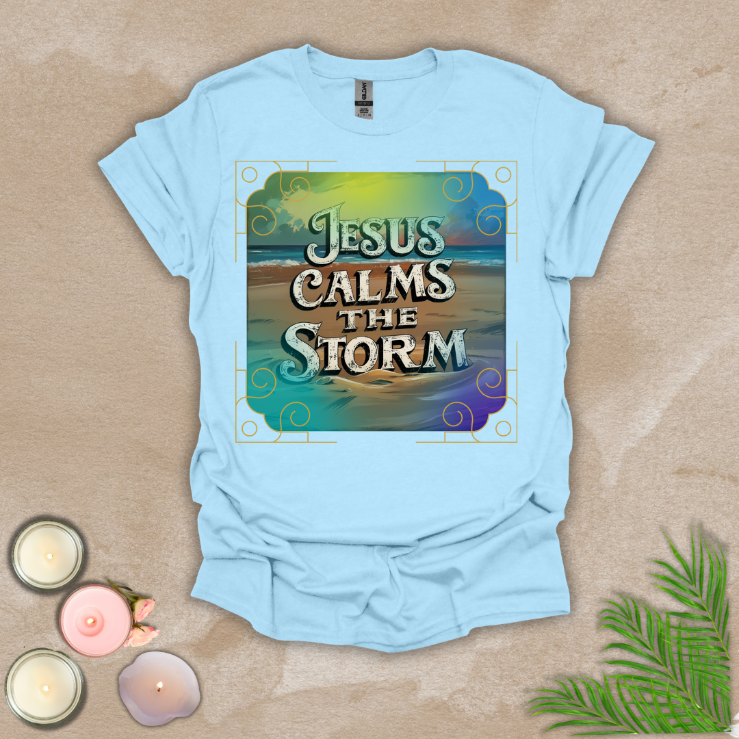 Jesus calms the storm Unisex T-shirt