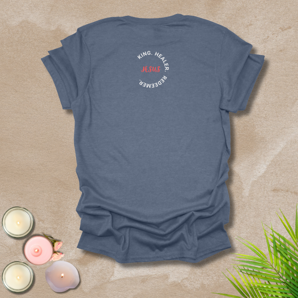 Jesus' character logo style (front & back) Unisex T-Shirt