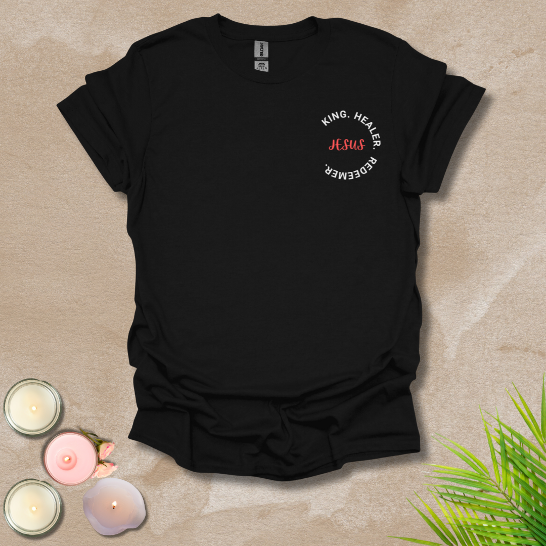 Jesus' character logo style (front & back) Unisex T-Shirt