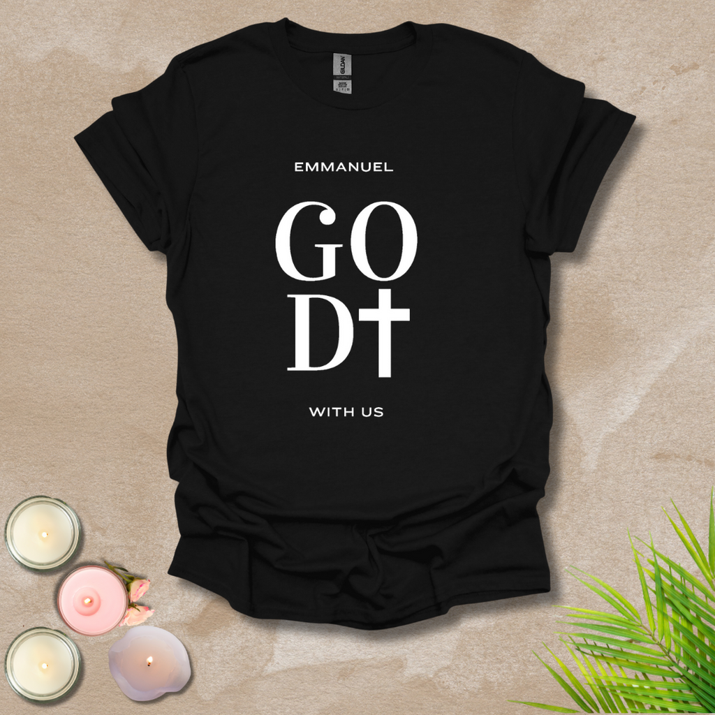 God with us - FONT AND BACK T-shirt