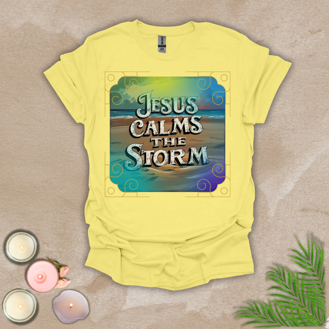 Jesus calms the storm Unisex T-shirt