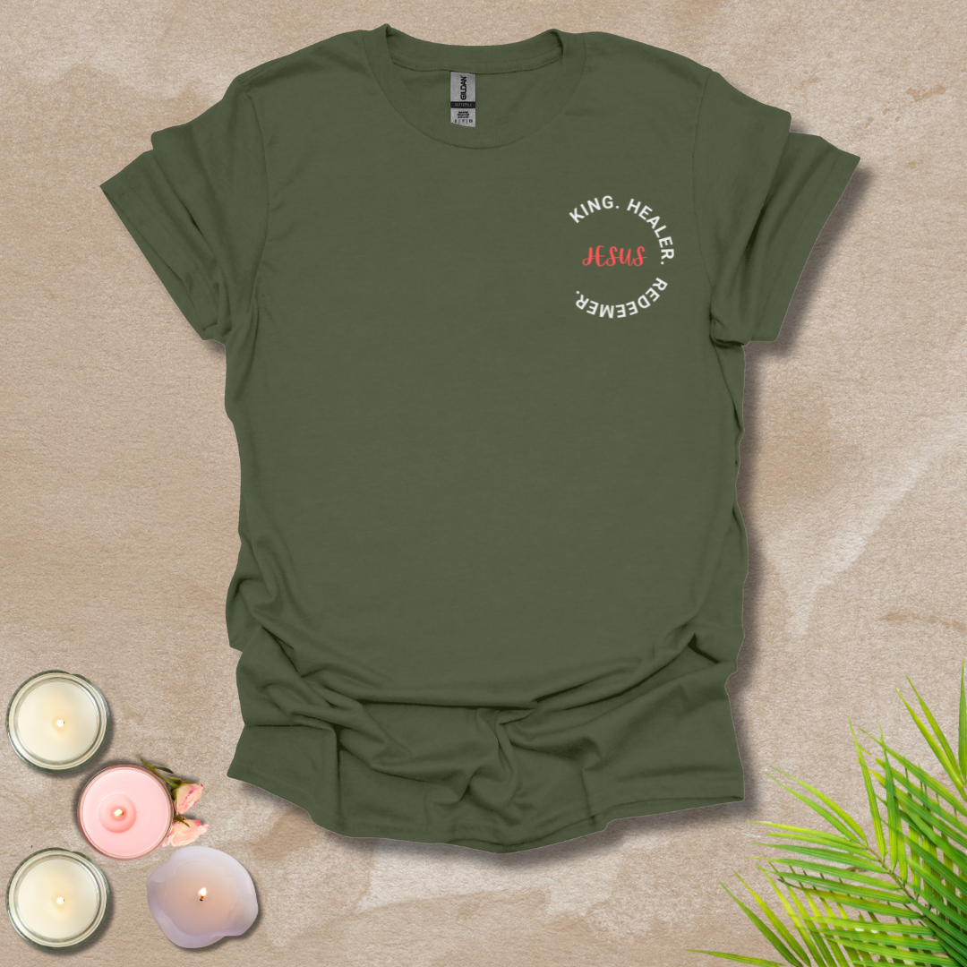 Jesus' character logo style (front & back) Unisex T-Shirt