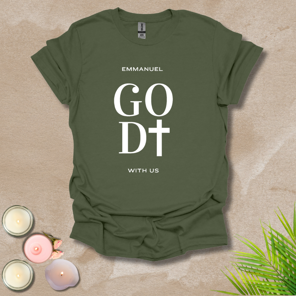 God with us - FONT AND BACK T-shirt