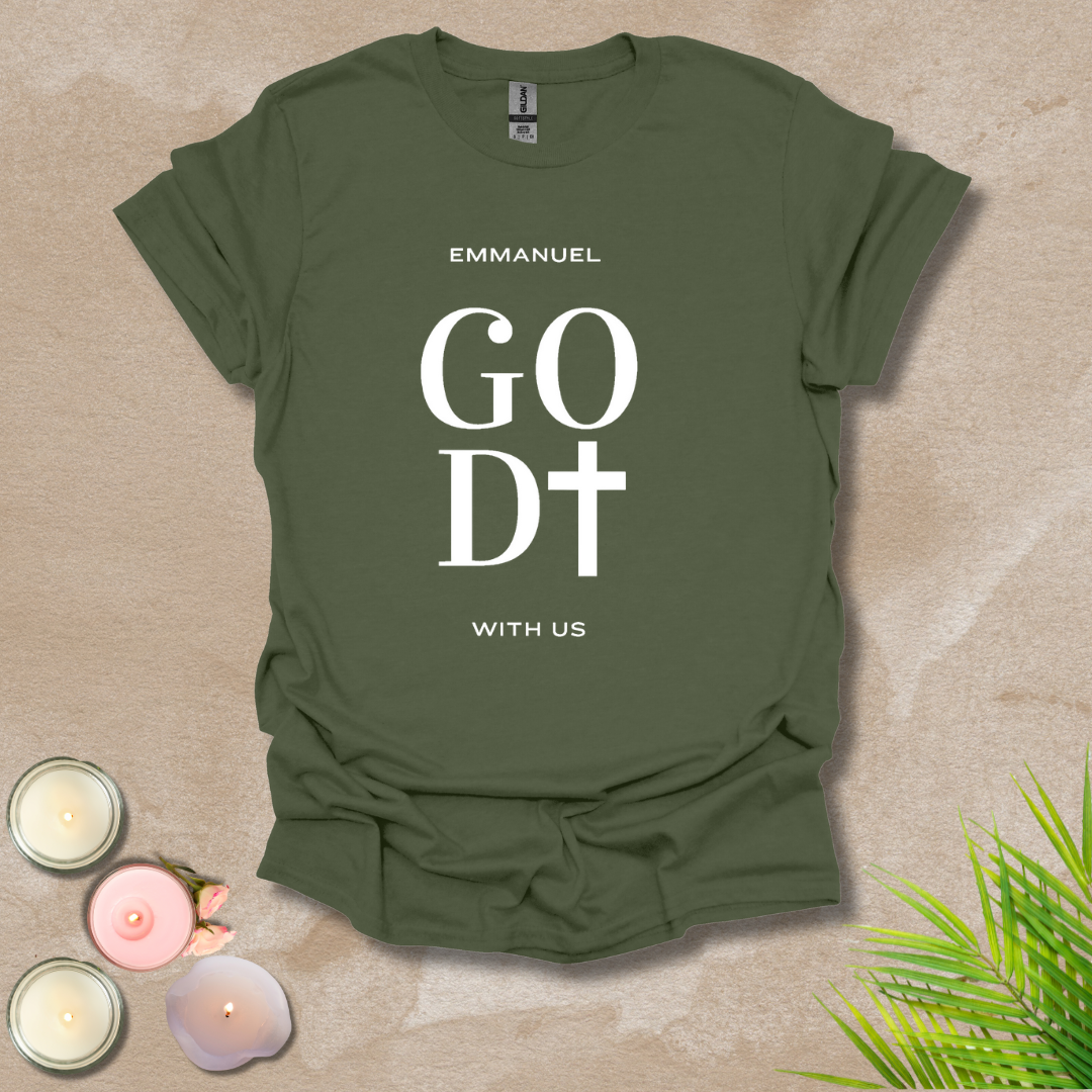 God with us - FONT AND BACK T-shirt