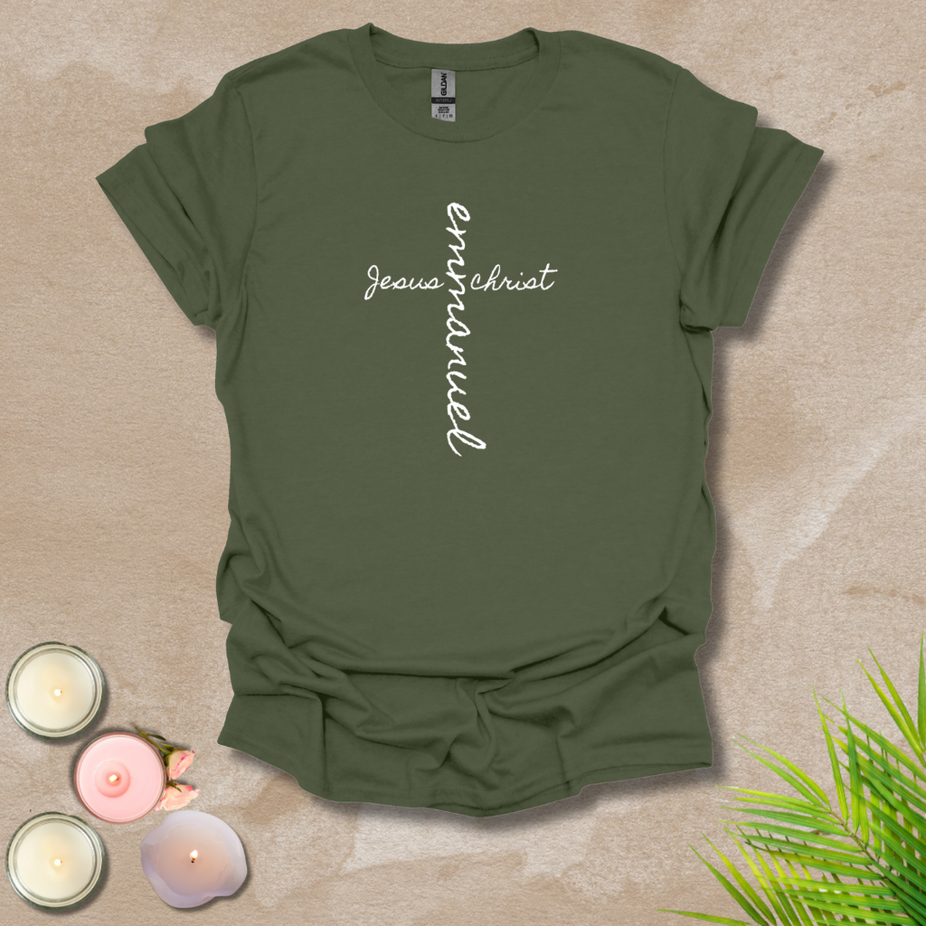 Emmanuel front & back cross T-shirt