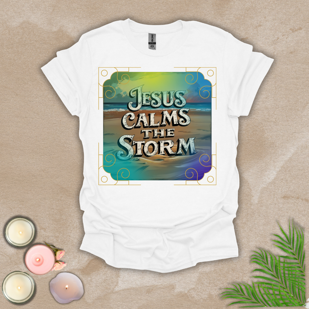 Jesus calms the storm Unisex T-shirt