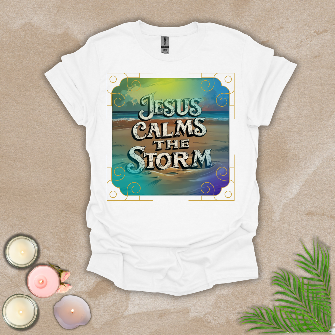 Jesus calms the storm Unisex T-shirt