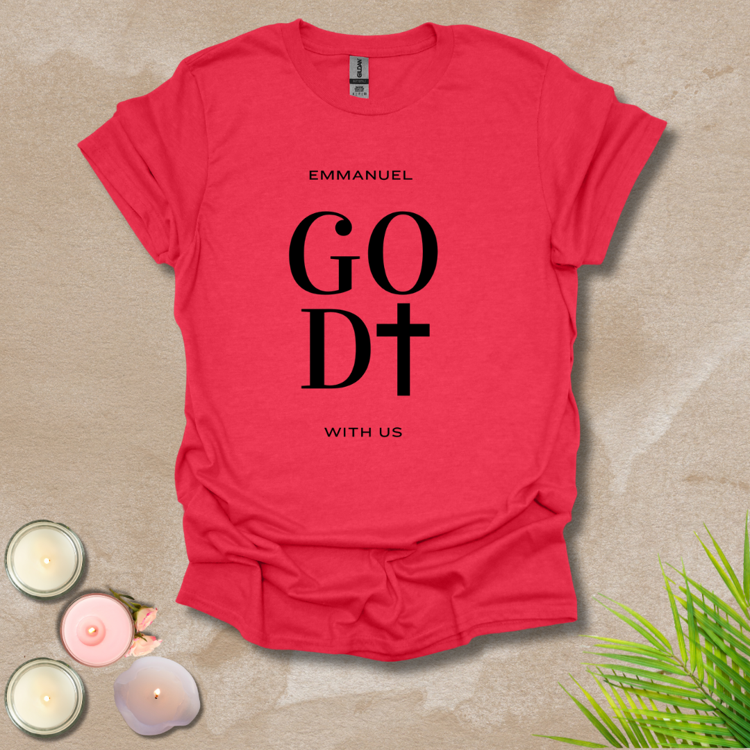 God with us - FONT AND BACK T-shirt