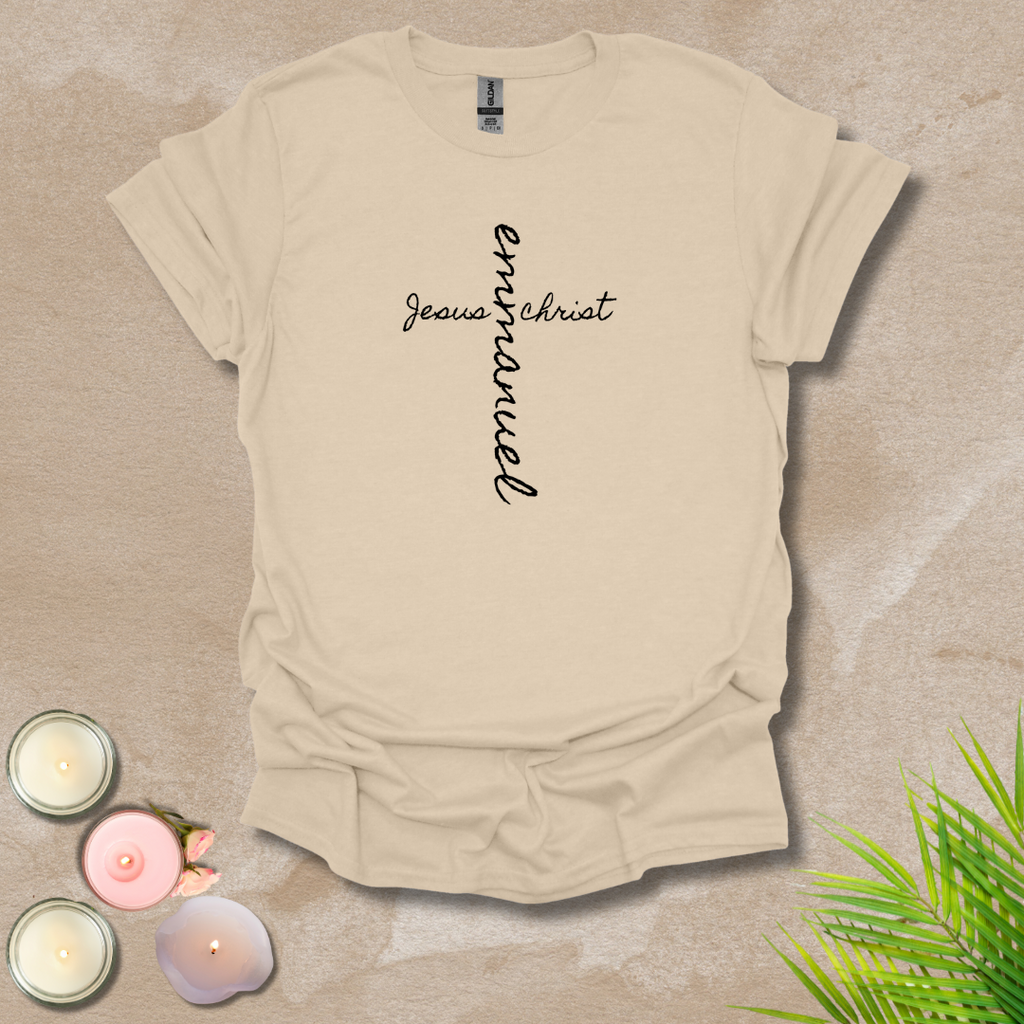 Emmanuel front & back cross T-shirt
