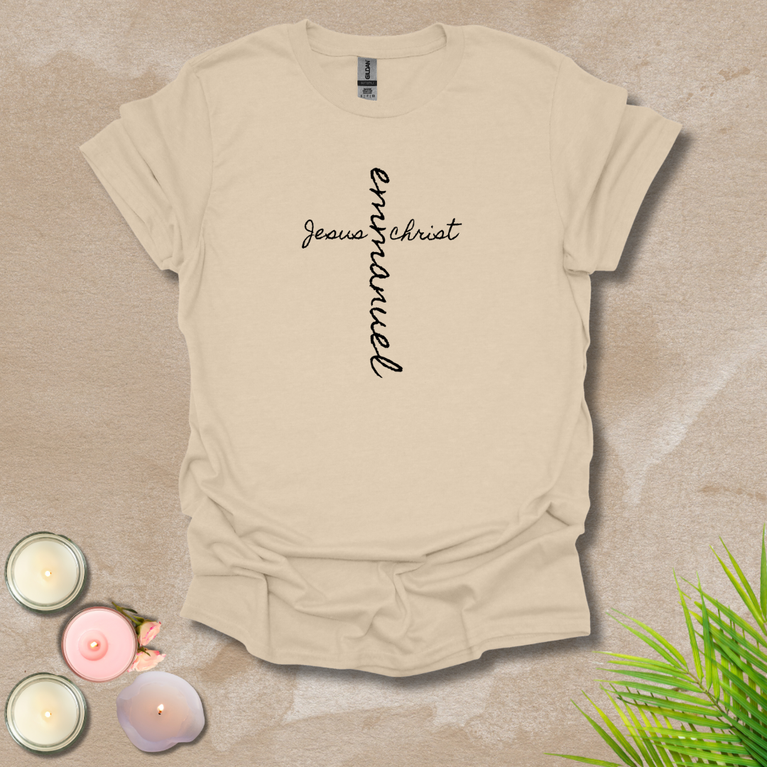 Emmanuel front & back cross T-shirt