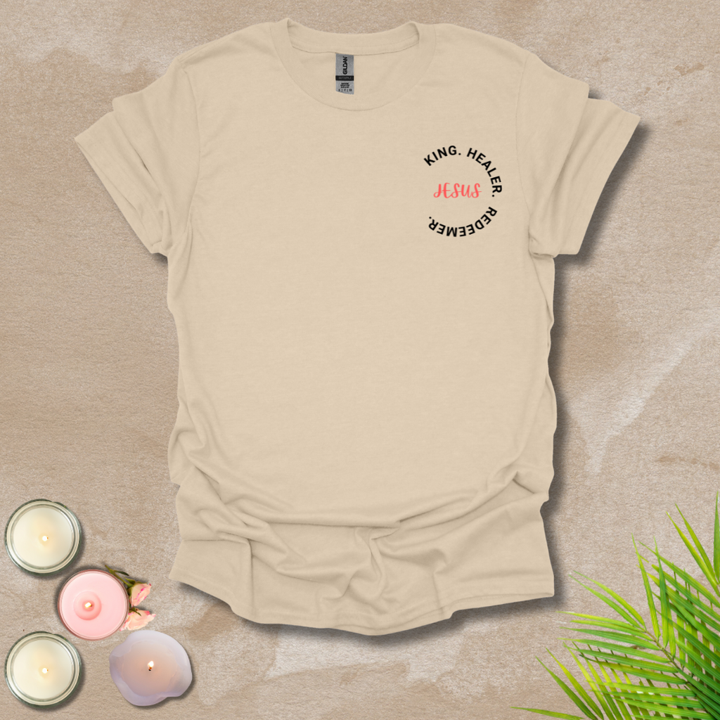 Jesus' character logo style (front & back) Unisex T-Shirt