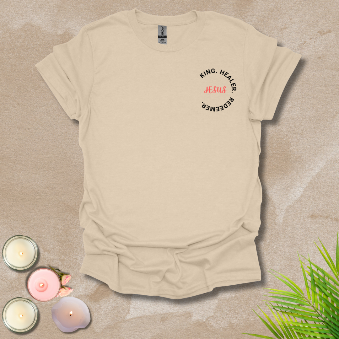 Jesus' character logo style (front & back) Unisex T-Shirt
