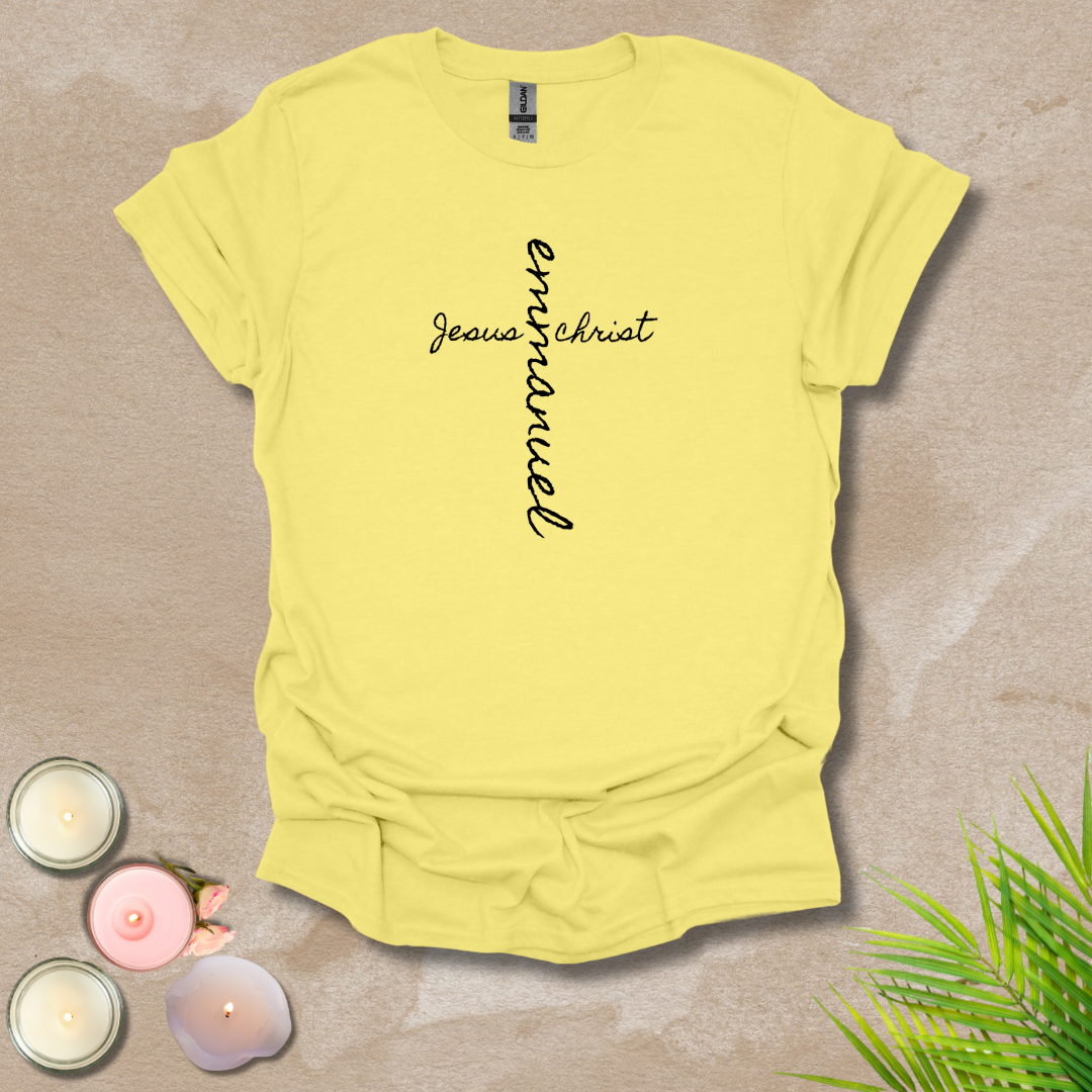 Emmanuel front & back cross T-shirt