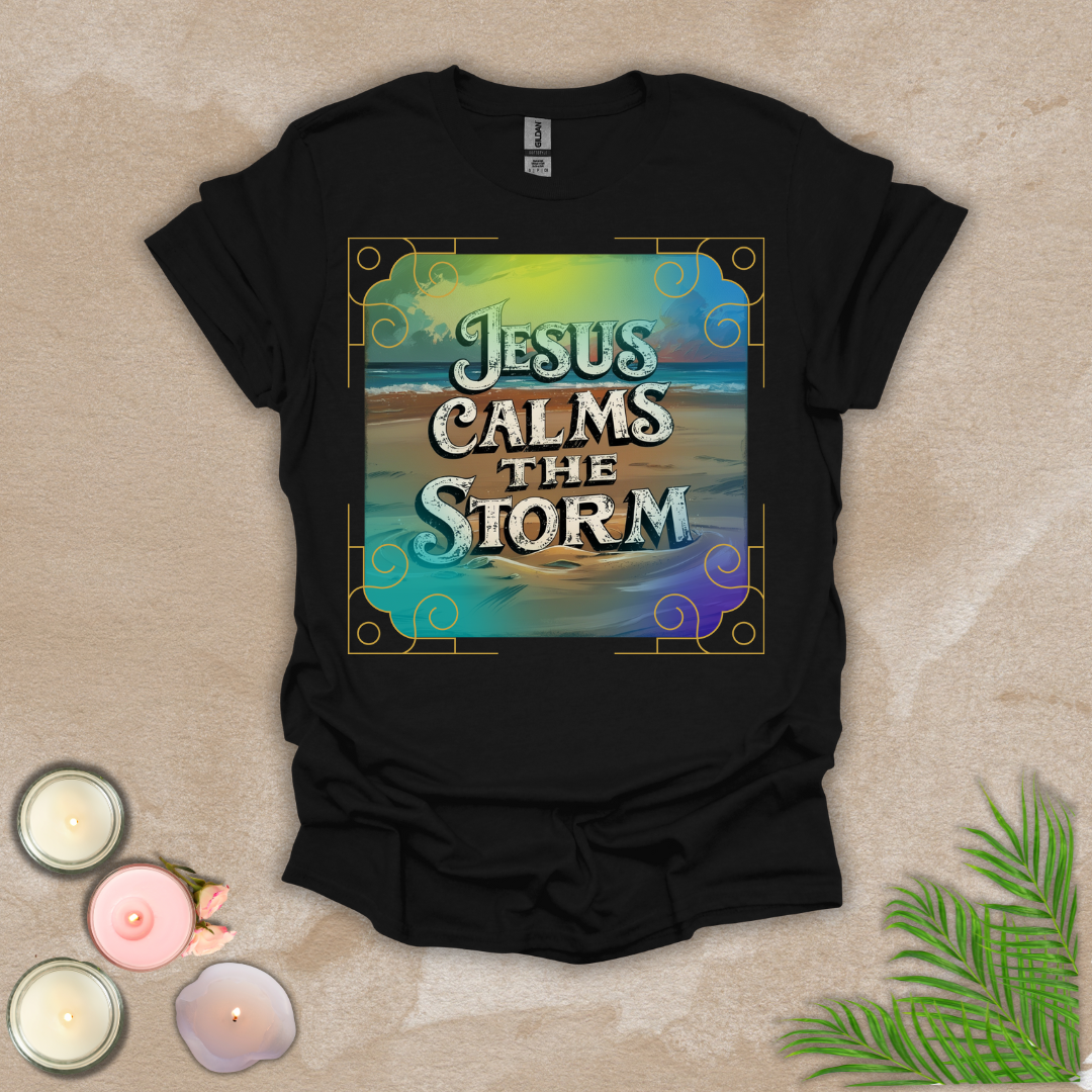 Jesus calms the storm Unisex T-shirt